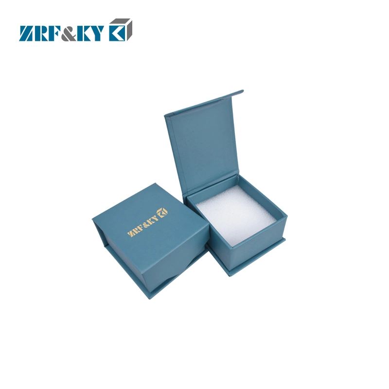 Custom Dark Blue Hard Packaging Paper Box with Lip