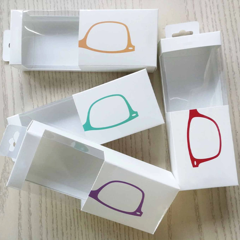 White Cardboard Drawer Mail Shipping Glasses Sunglasses Sunglasses Packaging Paper Box