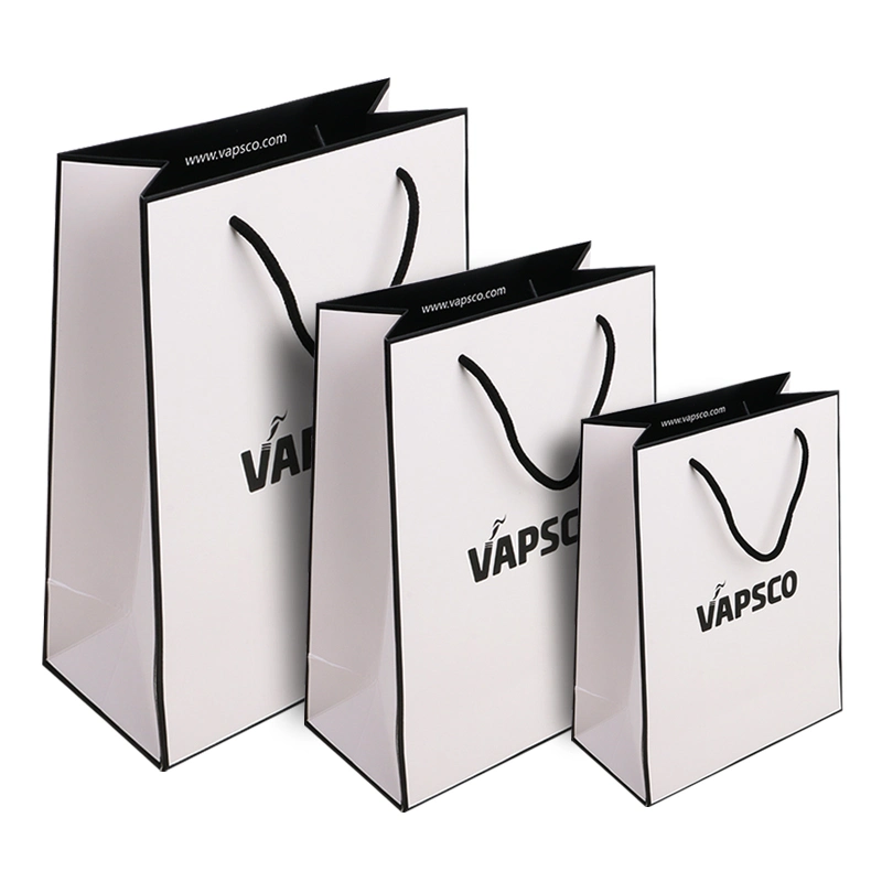 Customize Reusable Durable Luxury Logo Printing Wedding Shopping Perfume Clothing Jewelry Cosmetic Packaging Cotton Rope White Card Paper Tote Gift Shopping Bag