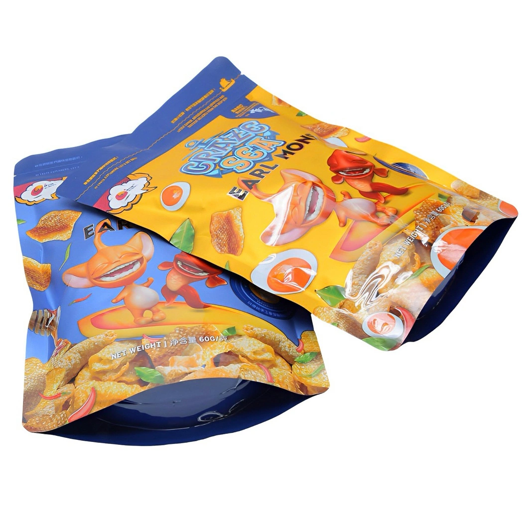 China Wholesale Fashion Biodegradable Plastic Kraft Paper Coffee Ziplock Packing Snack Tea Food Stand up Packaging Bag with Mylar Zipper