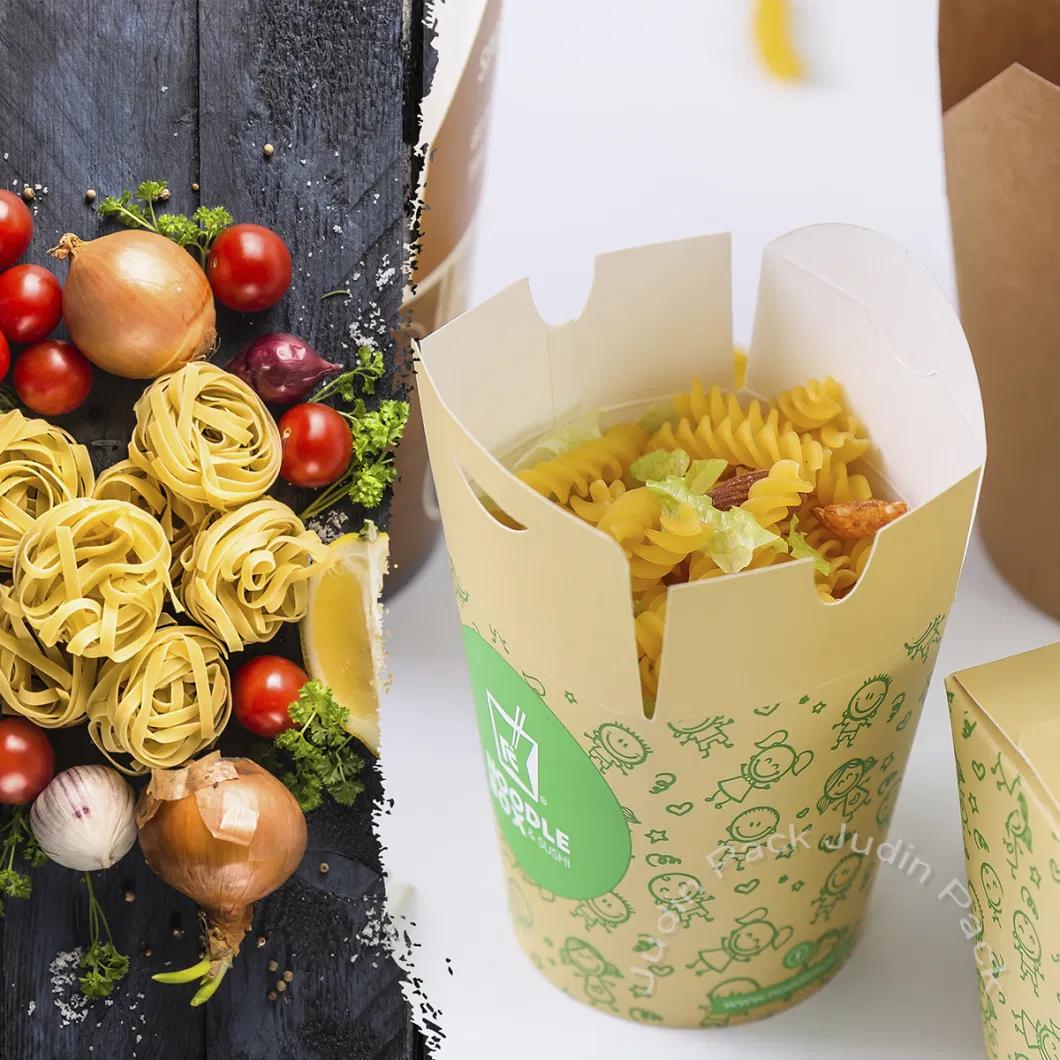 32 Oz Hot Sale Wholesale Customized Disposable Kraft Paper Noodle Box