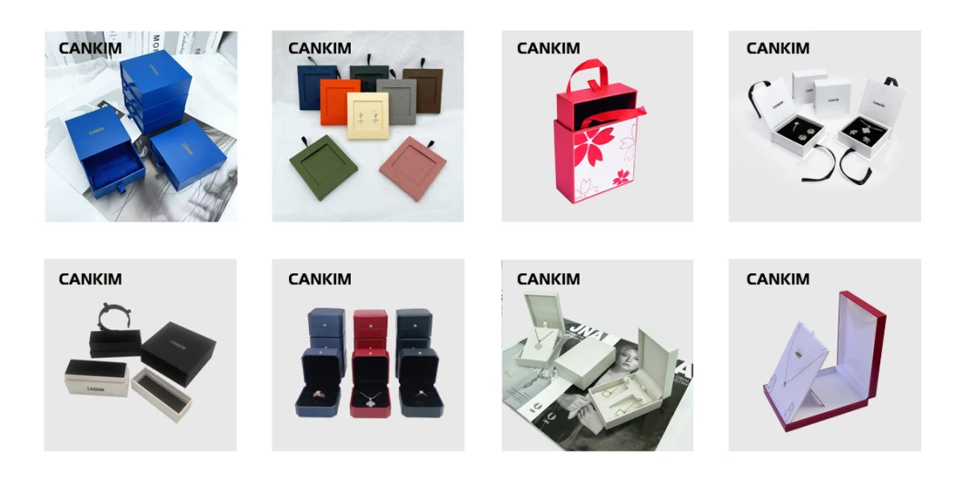 Cankim Jewelry Packaging Pouch and Box Portable Jewelry Box Jewelry Paper Box Boxes for Jewelry Packing