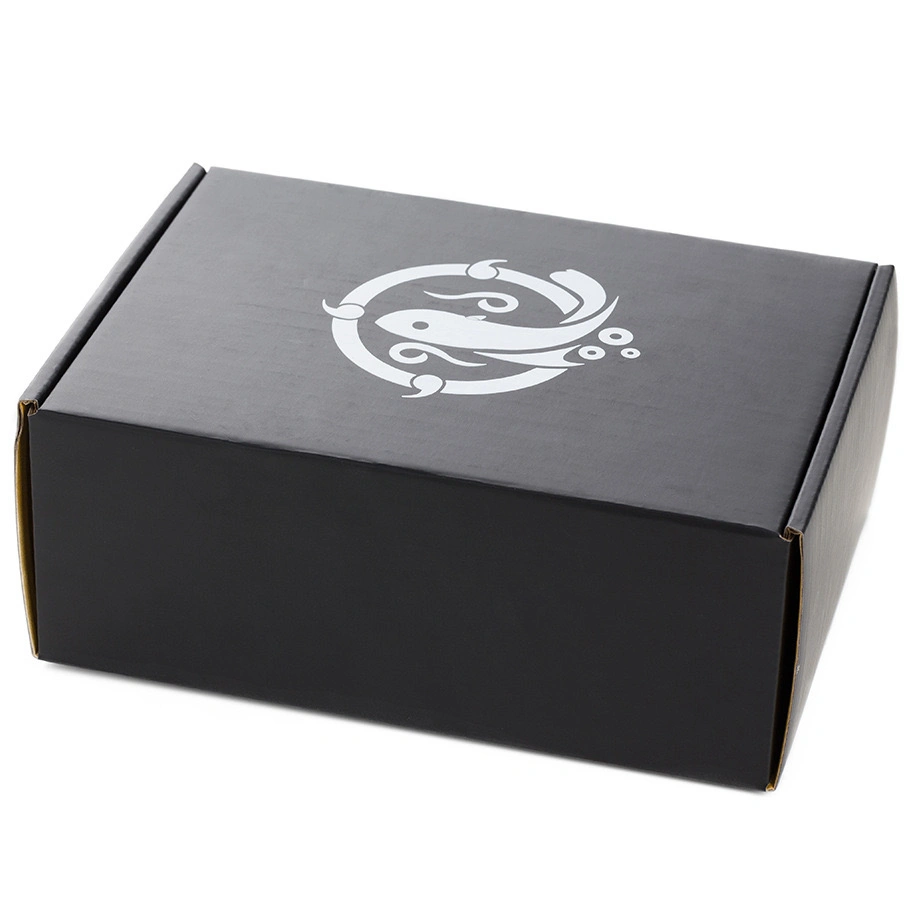 Black Kraft Paper Corrugated Packaging Shipping Mailer Box with Logo