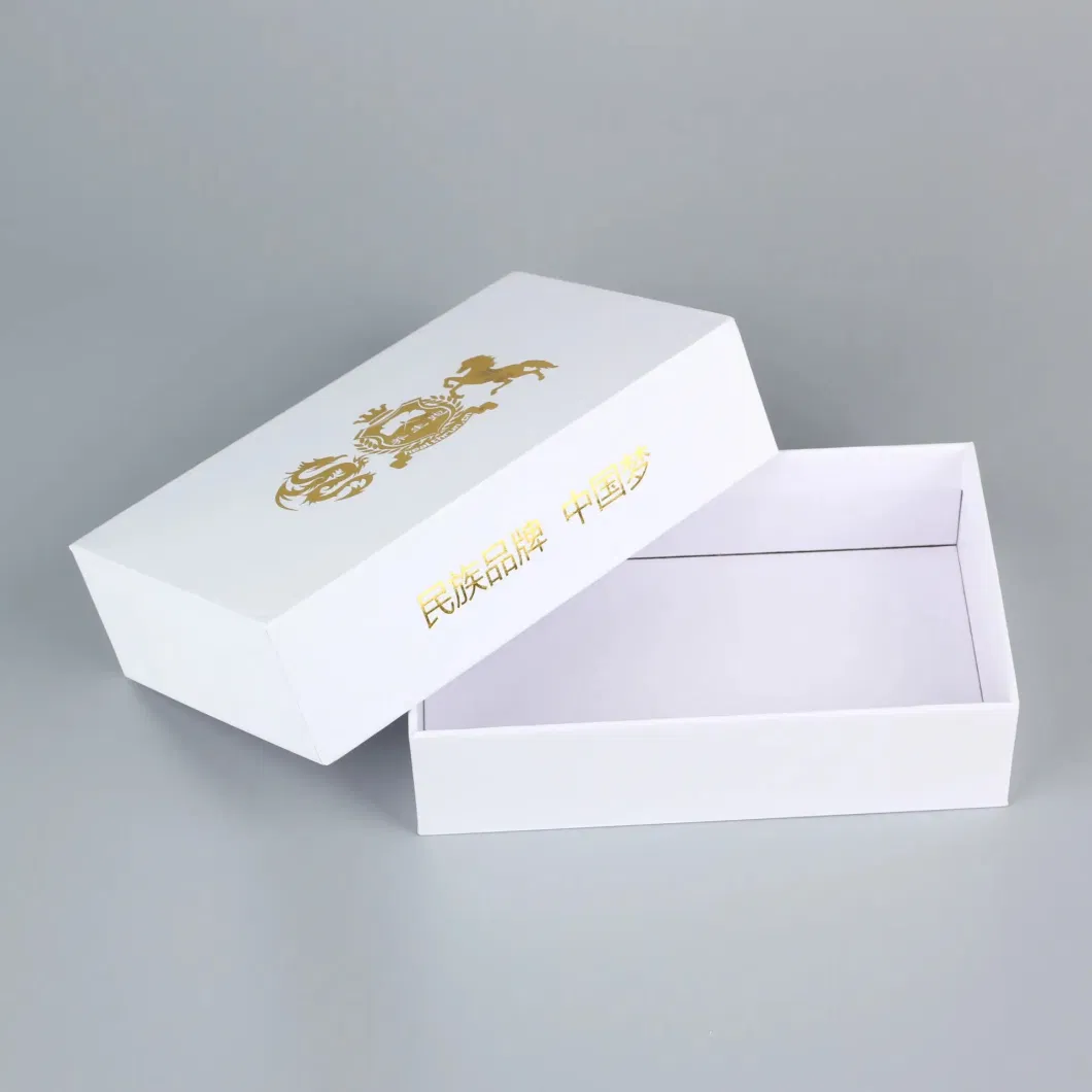 White Coated Paper Strong Gift Box with Color Printed for Flower Packaging