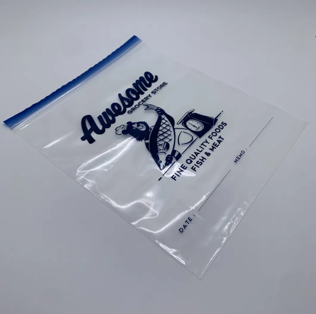 Customized Printed PE Zip Lock Freezer Bags with Paper Box Packaging