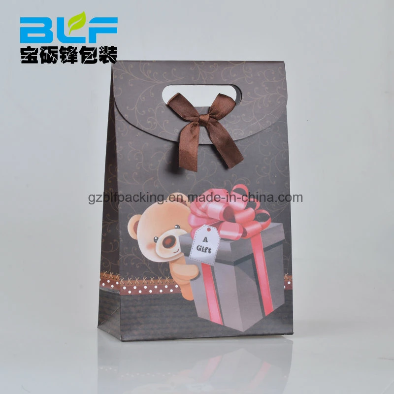 Wholesale Small Custom Paper Wedding Gift Bag with Ribbon Bow