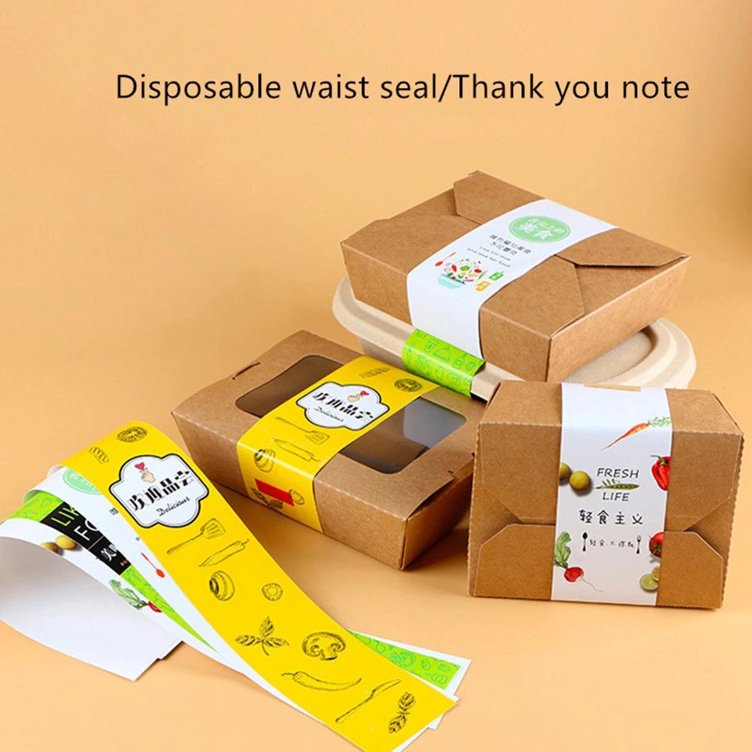 Kraft Paper Salad Sushi Snacks Disposable Food Packaging Box