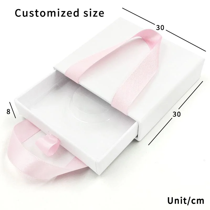 Wholesale Luxury Sliding Drawer Rectangle Lipstick Eyelash Gift Paper Packaging Box with Handle