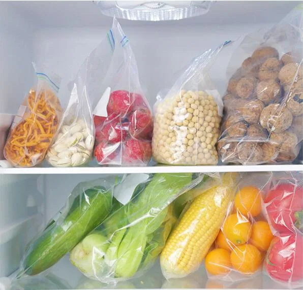 Customized Printed PE Zip Lock Freezer Bags with Paper Box Packaging