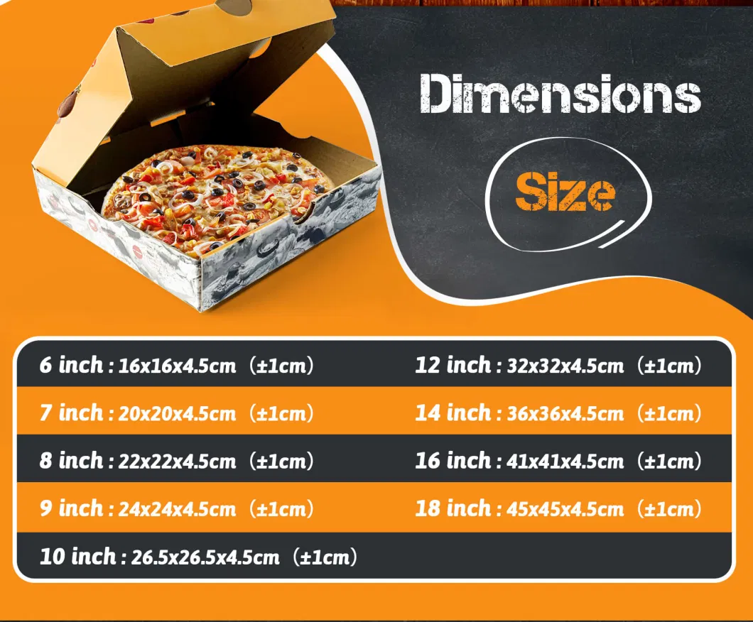 9X9X1.75&prime;&prime; White&Brown Custom Printing Cowhide Paper Square Corrugated Cardboard Storage Recyclable Folding Container Pizza Boxes for Food Cake Cookie Pizza PA