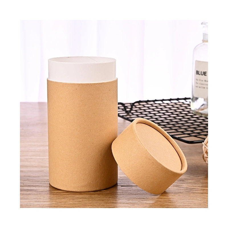 Custom Round Tube Cookie Food Tea Chocolate Paper Gift Storage Box