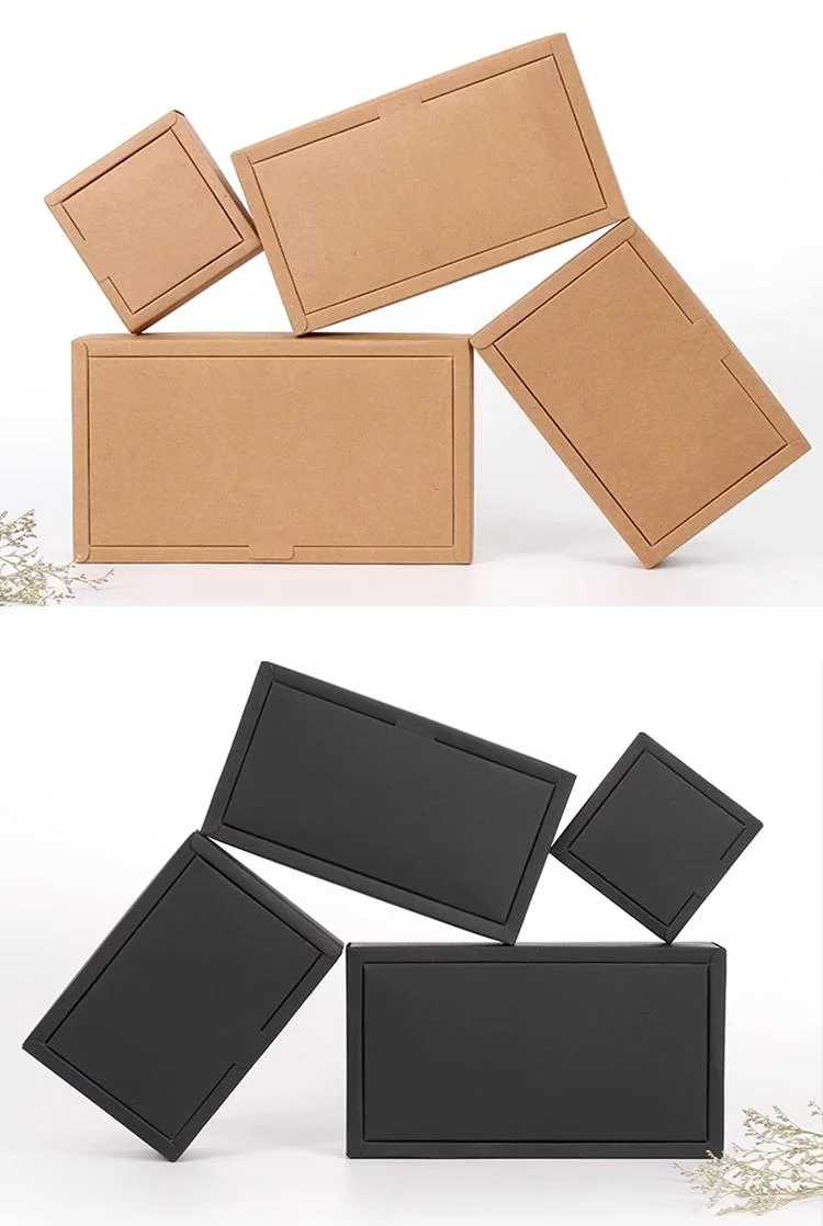 Kraft Paper Box Tea Box Clamshell Box Rectangular Packing Paper Box Gift Box