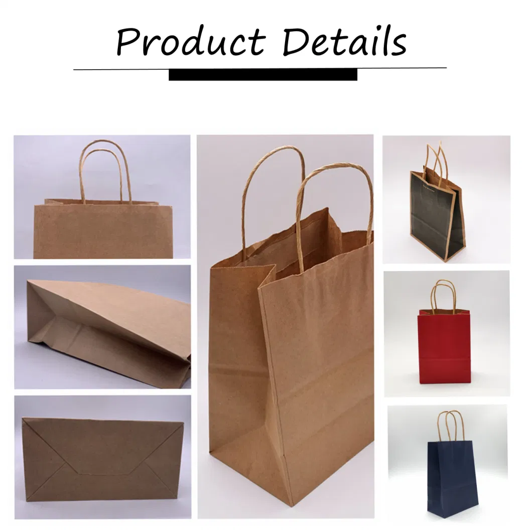 Custom Printed Jewelry Shopping Bag Luxury Gift Paper Bag with Rope Handle