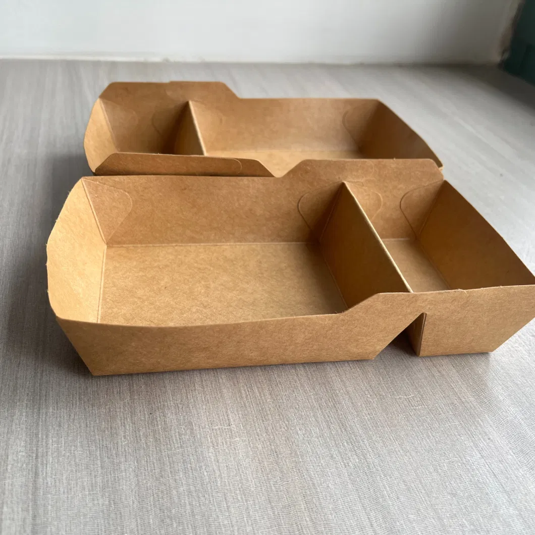 Brown/White Kraft Paper Disposable Sushi Container Food Packaging Box