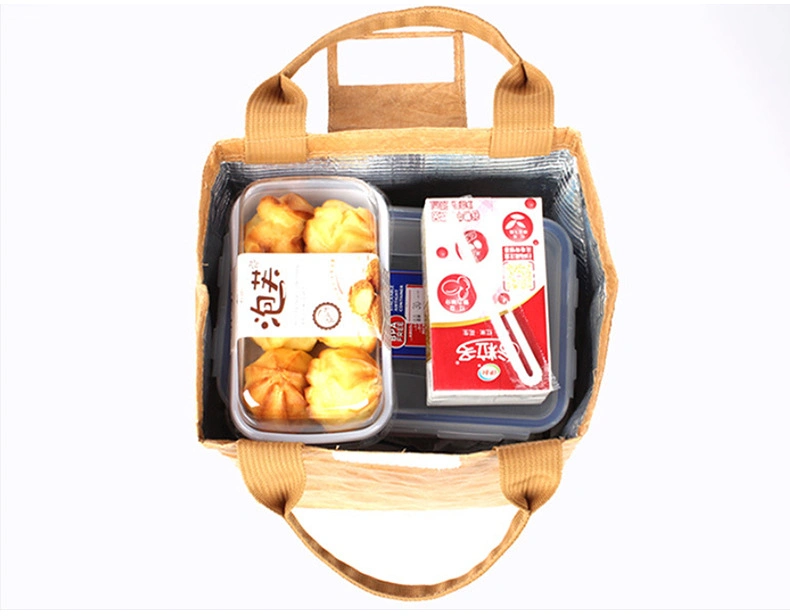 Custom Insulation Bag, Lunch Box, Bento Bag, Kraft Paper Thermal Bag, Hand-Held Bag