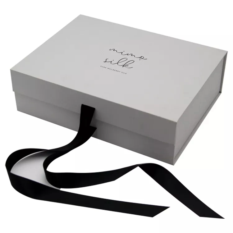 Luxury Custom Logo Slide out Gift Boxes White Rigid Hard Case Cardboard Packaging Removable Lid and Base Paper Box