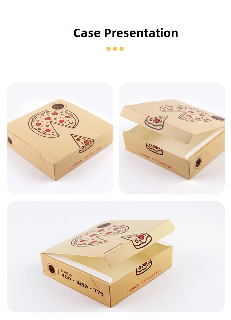 Custom Printed Personalized All Size 9 10 11 12 14 18 Inch Corrugated Kraft Paper Pizza Box