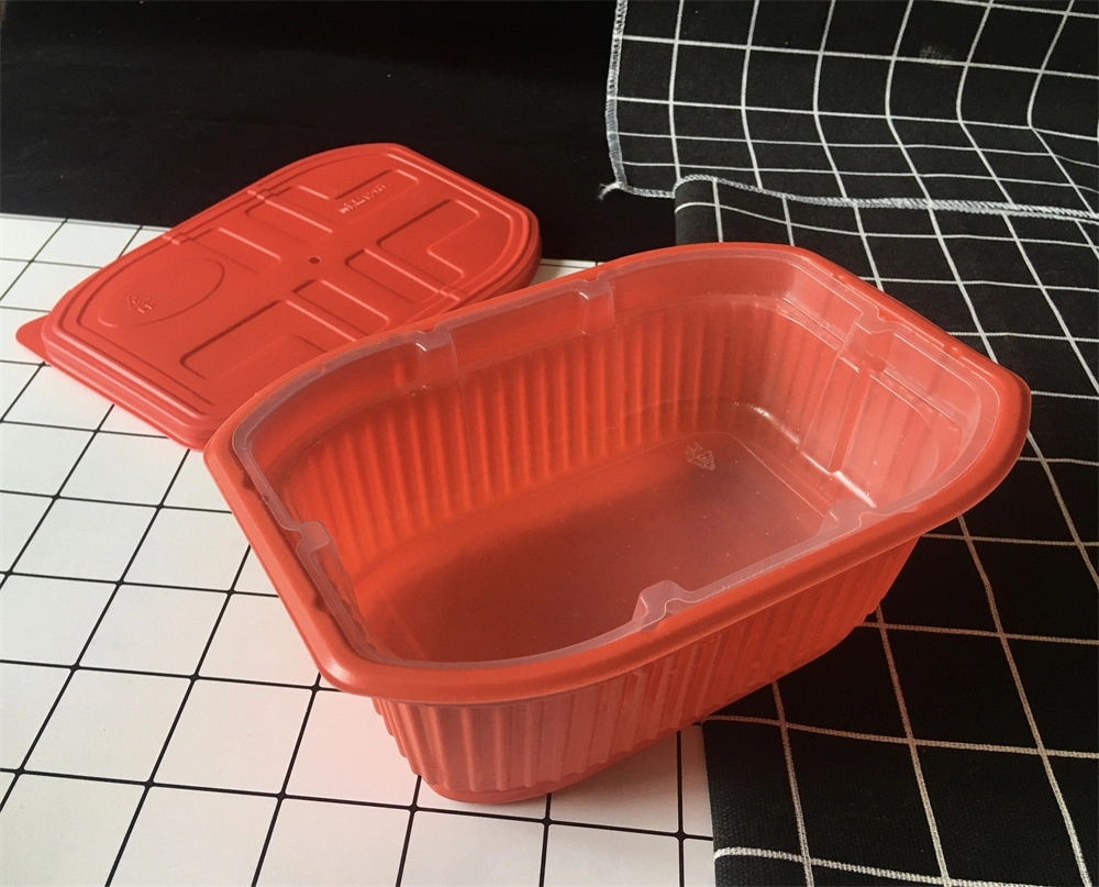 Manufacture Price Take-Away Plastic Self Heating Food Box with Lid