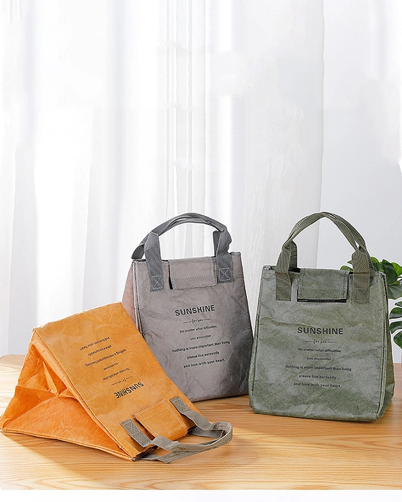 Custom Insulation Bag, Lunch Box, Bento Bag, Kraft Paper Thermal Bag, Hand-Held Bag