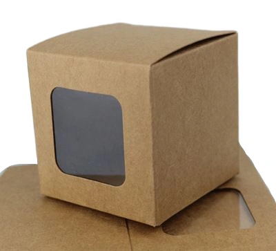 Custom Kraft Paper Box PVC Window Paper Box Handmade Soap Box