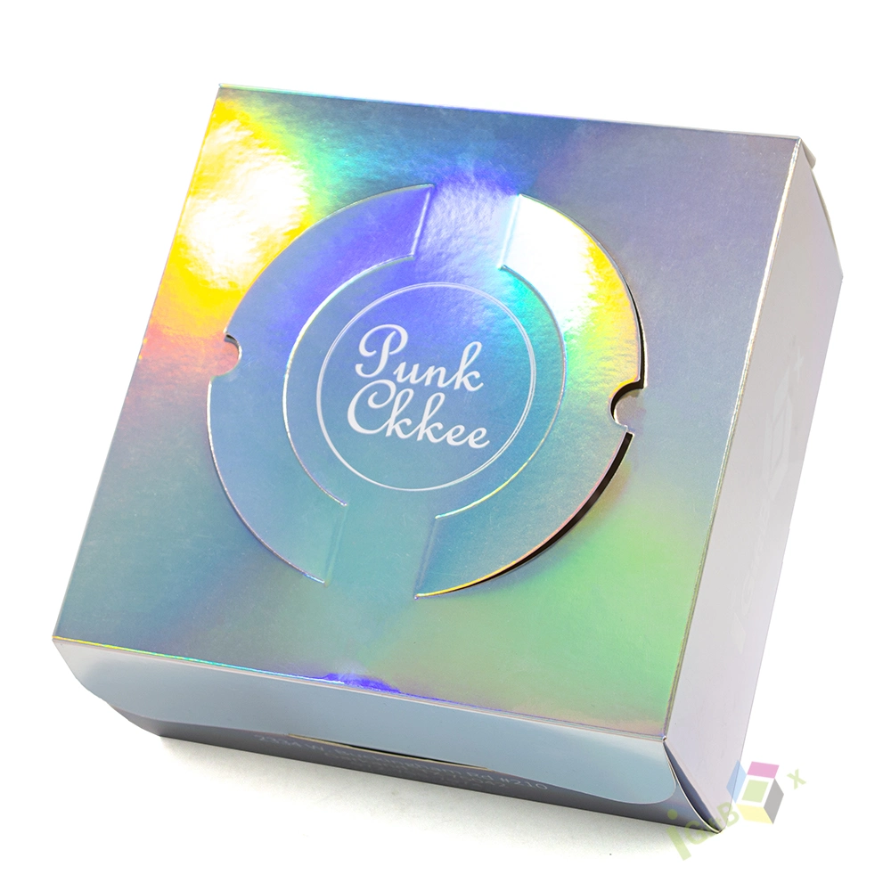 Custom Sliding Slide Paper Cardboard Iridescent Hologram Holographic Drawer Caixa De Presente Caja De Regalo Box Packaging Drawer Gift Paper Box