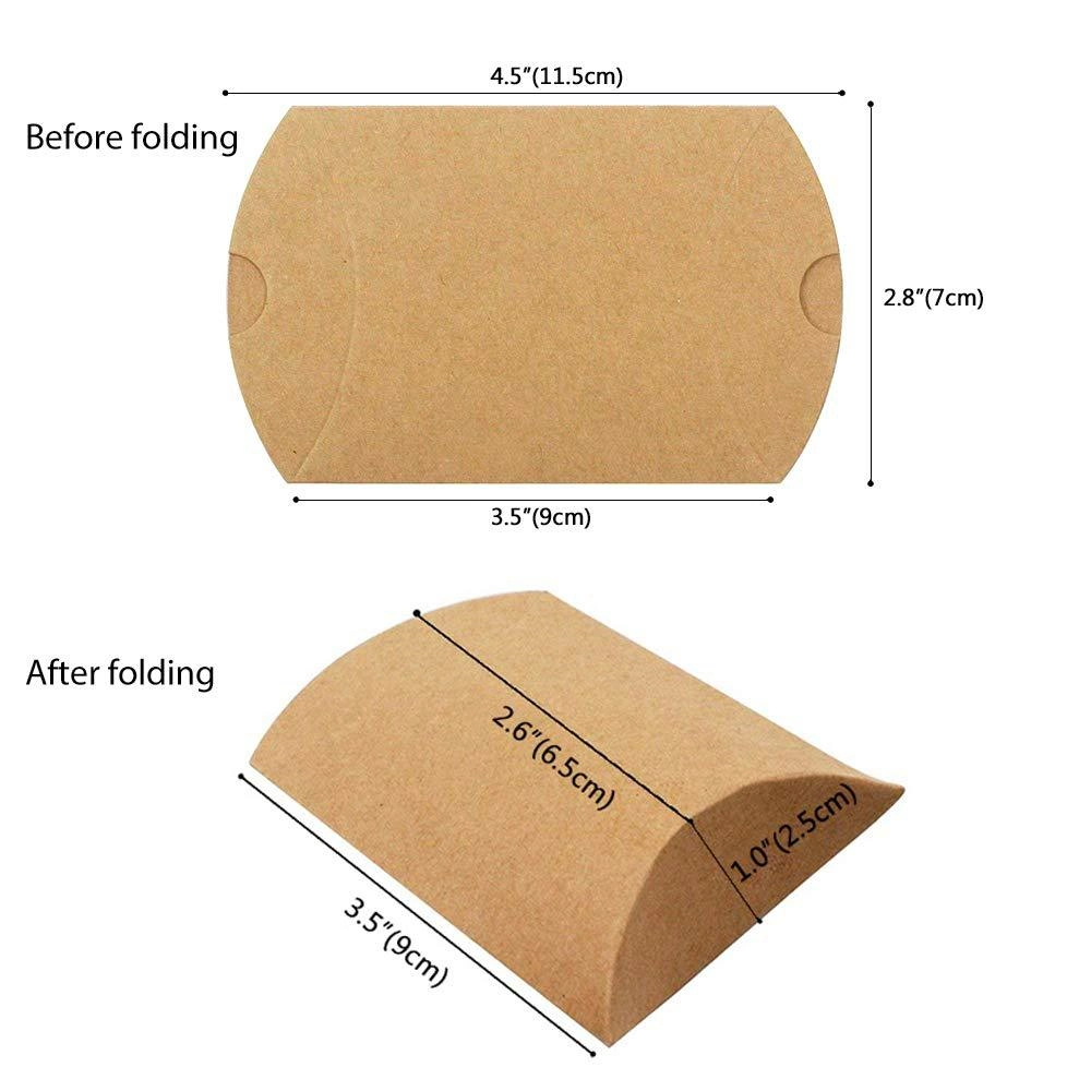 Custom promotion Kraft Paper Gift Pillow Jewelry Packaging Boxes Wholesale