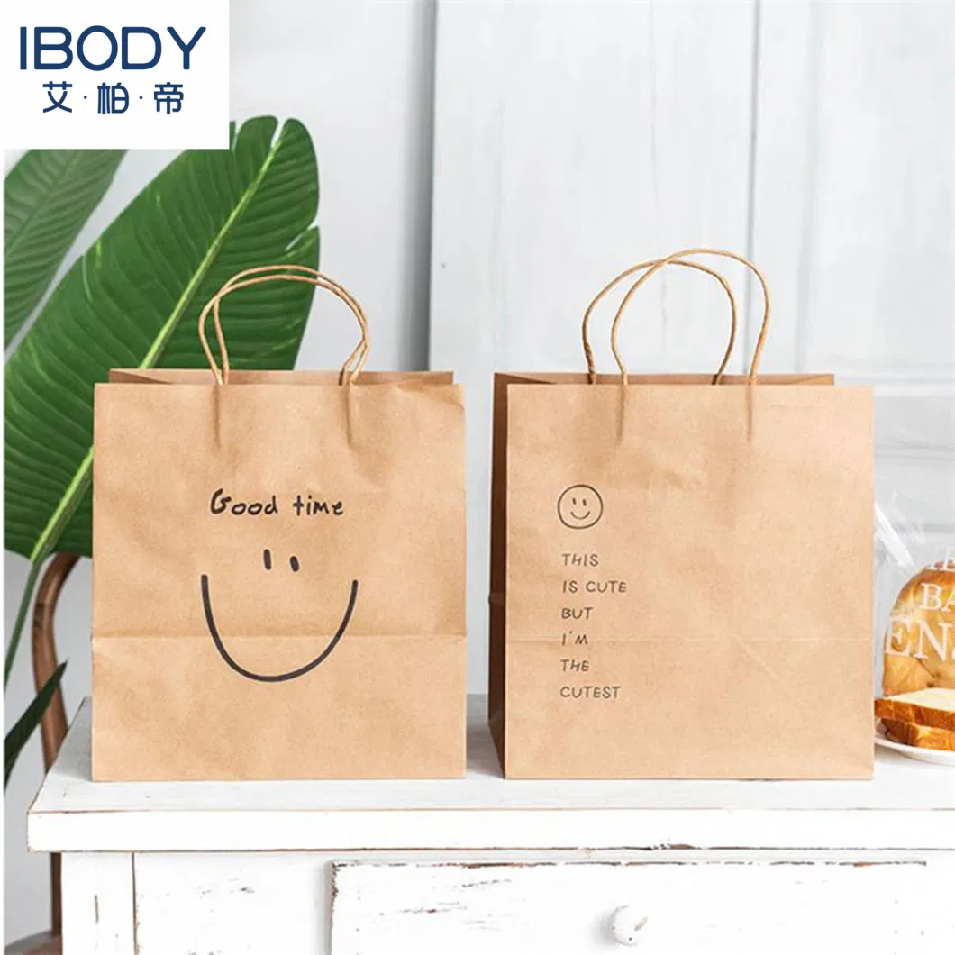 Wholesale Promotional Custom Logo Printing Recycle Large Medium Small Cheap Take Away Food Grade Brown Bread Paper Bag