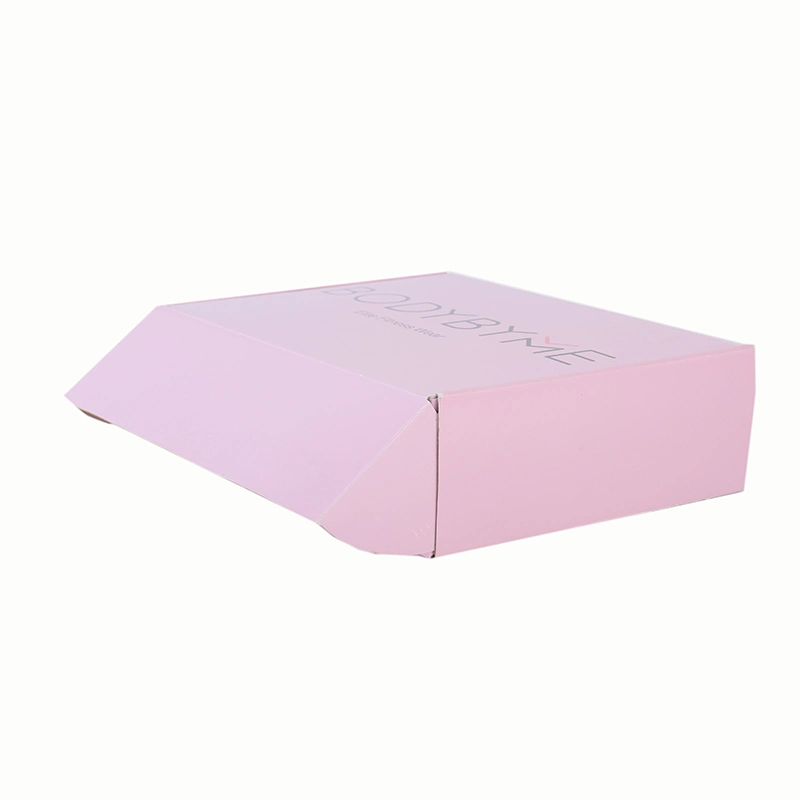 Custom Printed Pink Cardboard Corrugated Clothes Mailing Shipping Carton Shoes Box Kraft Paper Cosmetic Packaging Soap Boxes