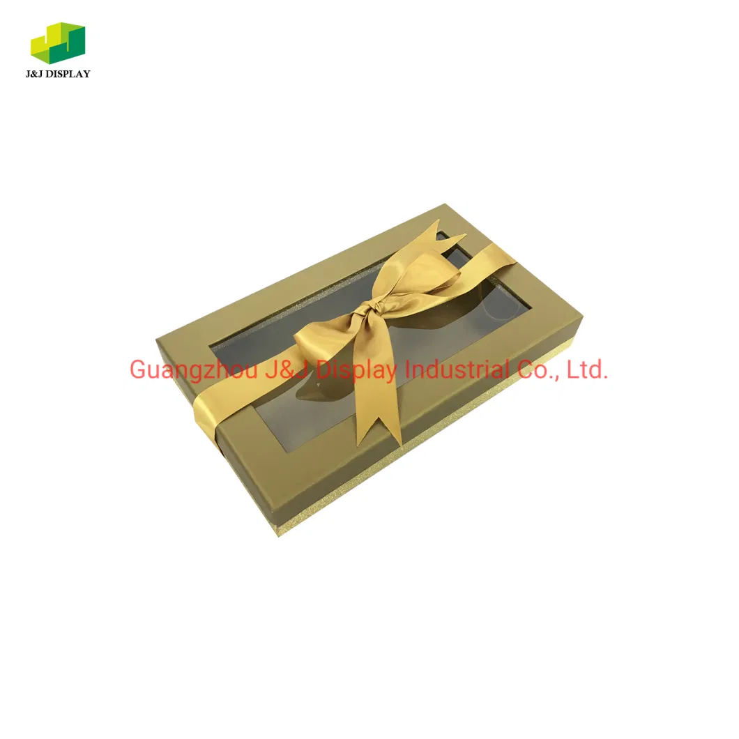 Customized Recyclable Art Paper Carton Packaging Small Foldable Paper Gift Box with PVC Window