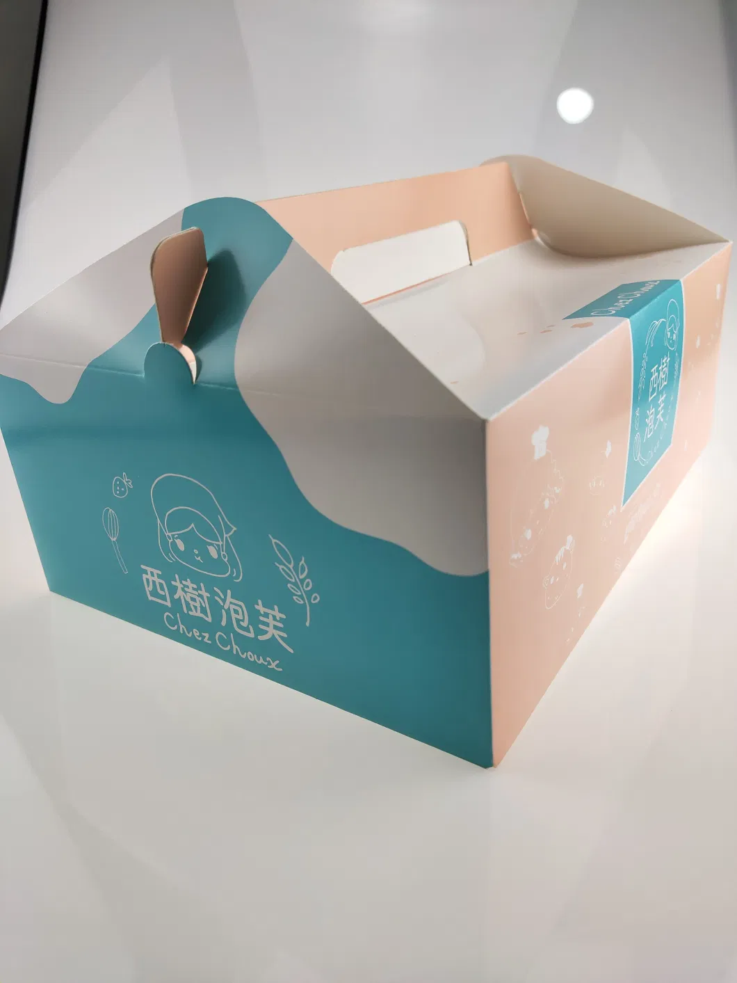 Customized Green Food Grade FSC Cardboard Paper Burger Box Food Container for Fast Food