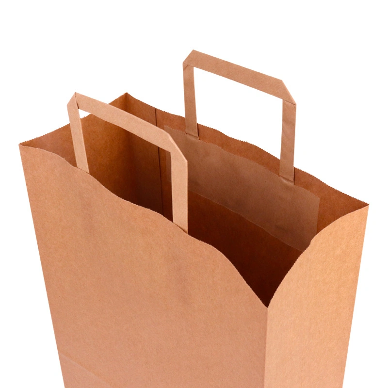 Wholesale Customized Take Away Food Bag Packaging Craft Brown Kraft Paper Extra Large Wide Base Bottom Kraft Paper Bags for Pizza