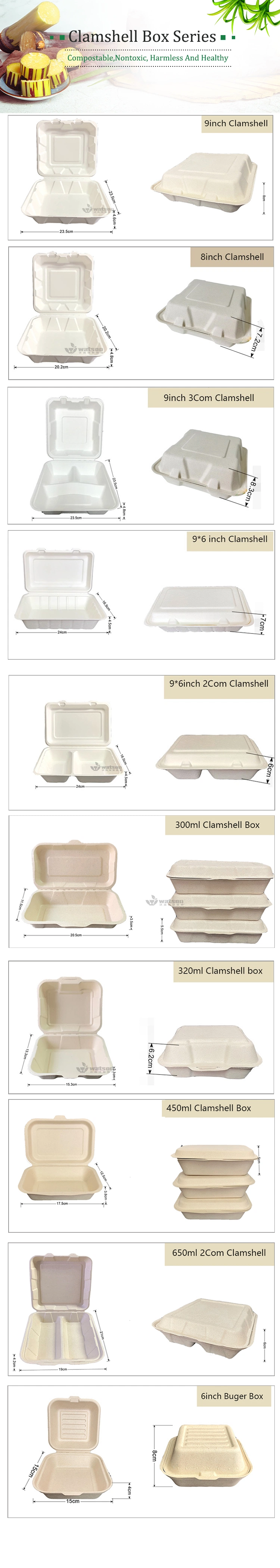 Pizza Box Biodegradable Disposable Tableware Paper Takeaway Food Container