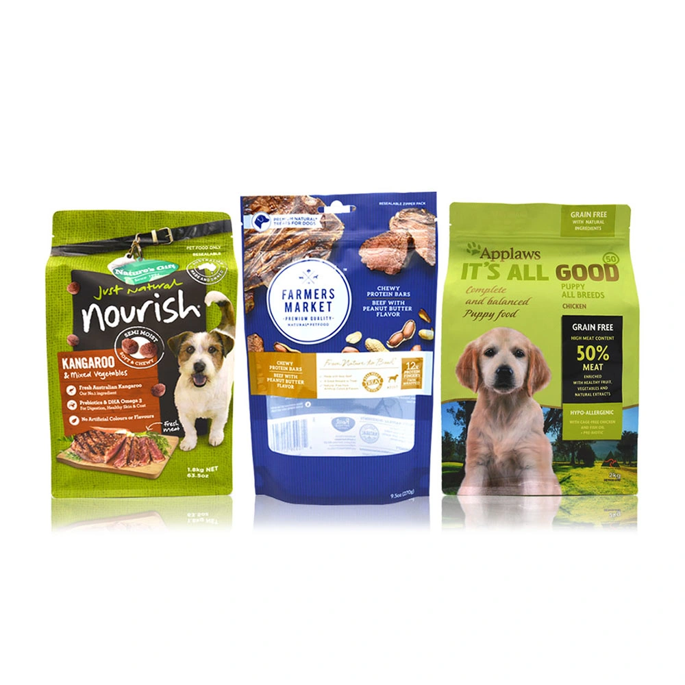 Custom Printed Zipper Laminated Biodegradable Stand up Pouch OPP Kraft Paper Plastic Food Rice Coffee Tea Cookie Vacuum Gift Pet Dog Mylar Packaging Packing Bag