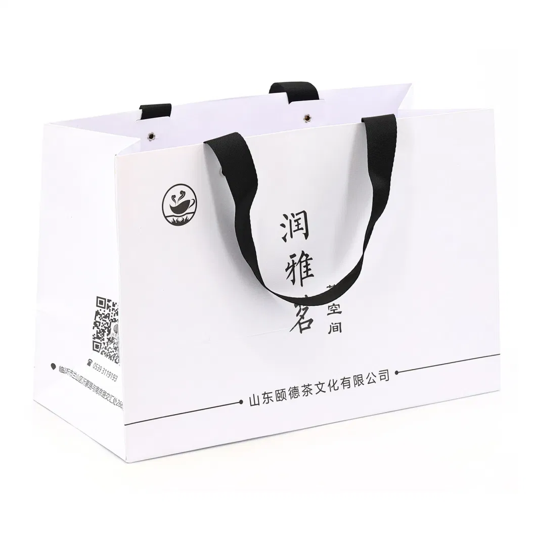 Foil Stamping Small Gift Bags with Handles Custom Printed Shopping Paper Bags with Your Own Logo Handmade Kraft Paper Bags