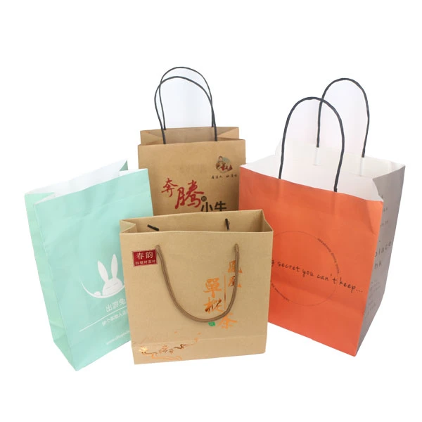 Wholesale Custom Kraft Brown Paper Gift Small Food Bag