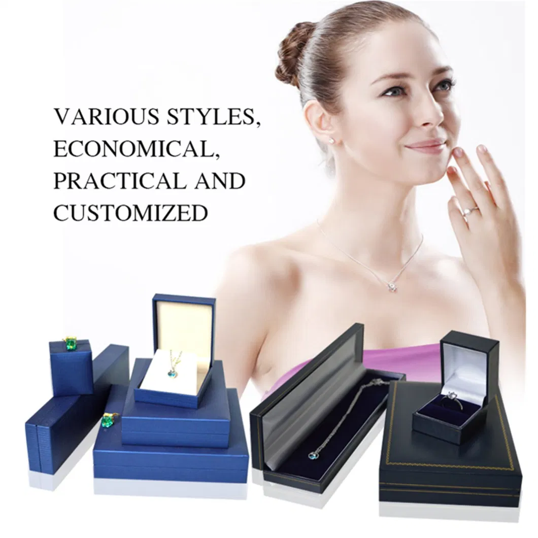 Beautiful Small Packaging Custom Leatheretee Paper Velvet Interior Ring Box