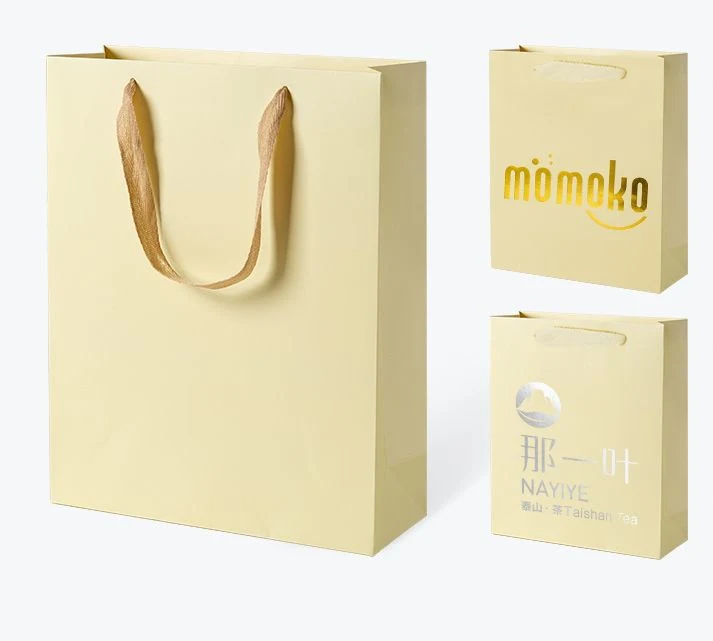 Colorful Gift Packaging Bag White Cardboard Customized Printing Shopping Bag for Clothing Packing