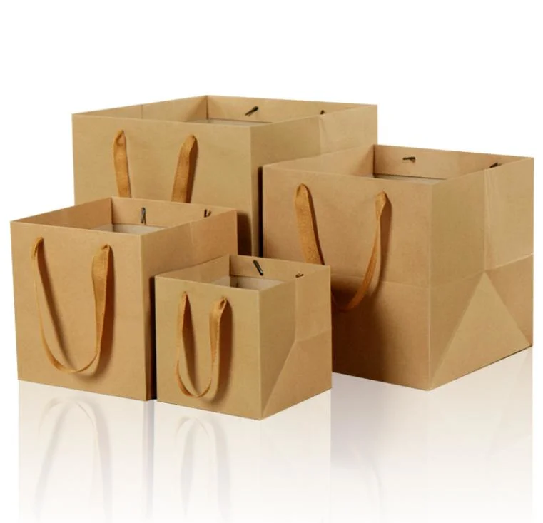 Wholesale Large Shopping Handamde Customize Recycled Handbags Gift Paper Bag