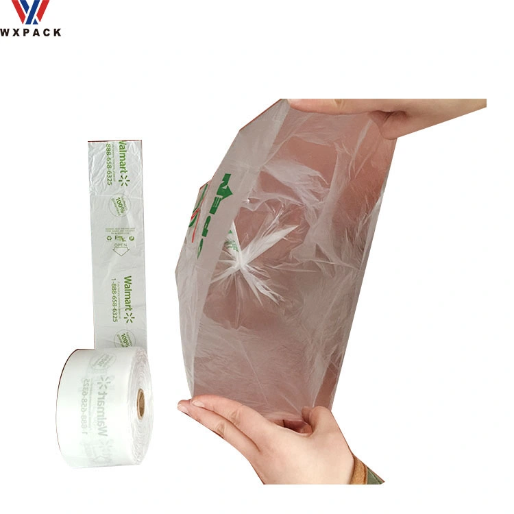 HDPE Poly Food Packaging Supermarket Star Seal Produce Bag on Roll