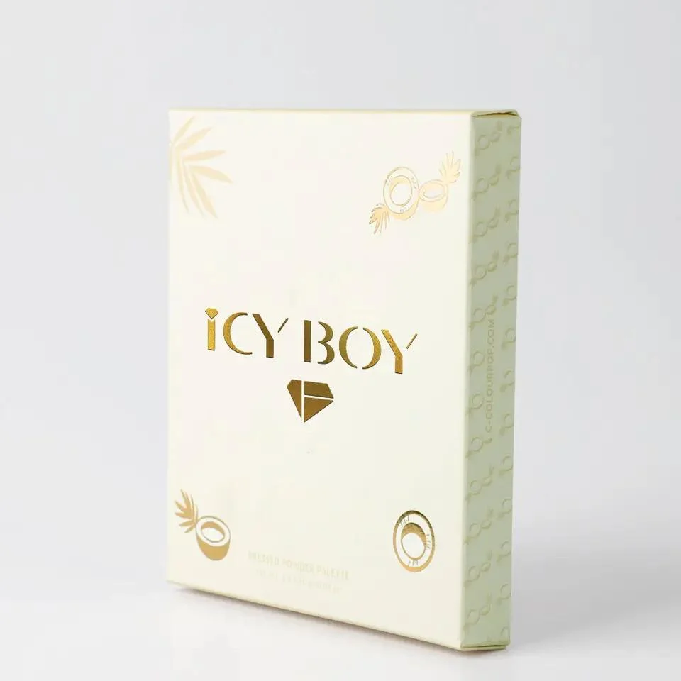 Custom Logo Print Mini Beige Eye Shadow Paper Packaging Box