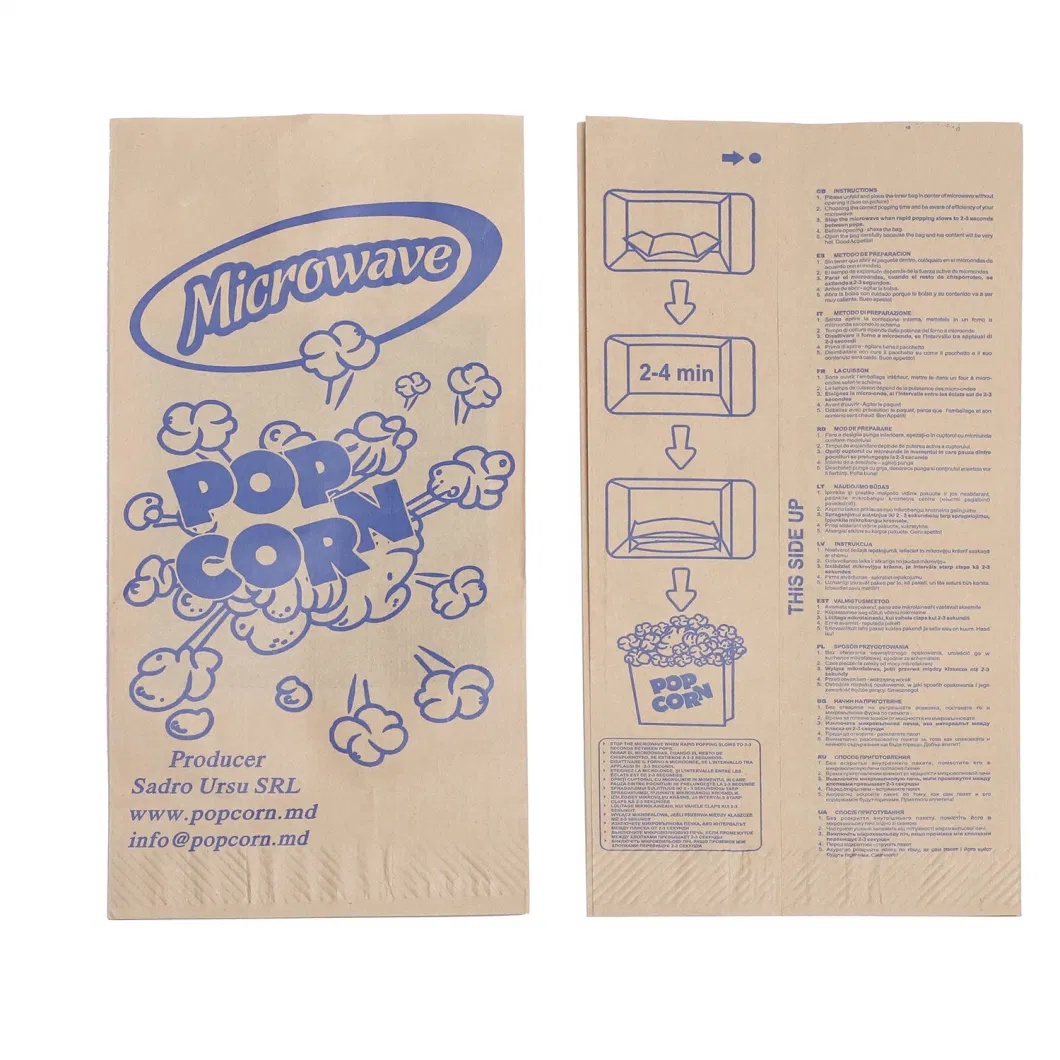 Factory Price Customized Large-Capacity Oil-Proof Microwave Popcorn Paper Bag