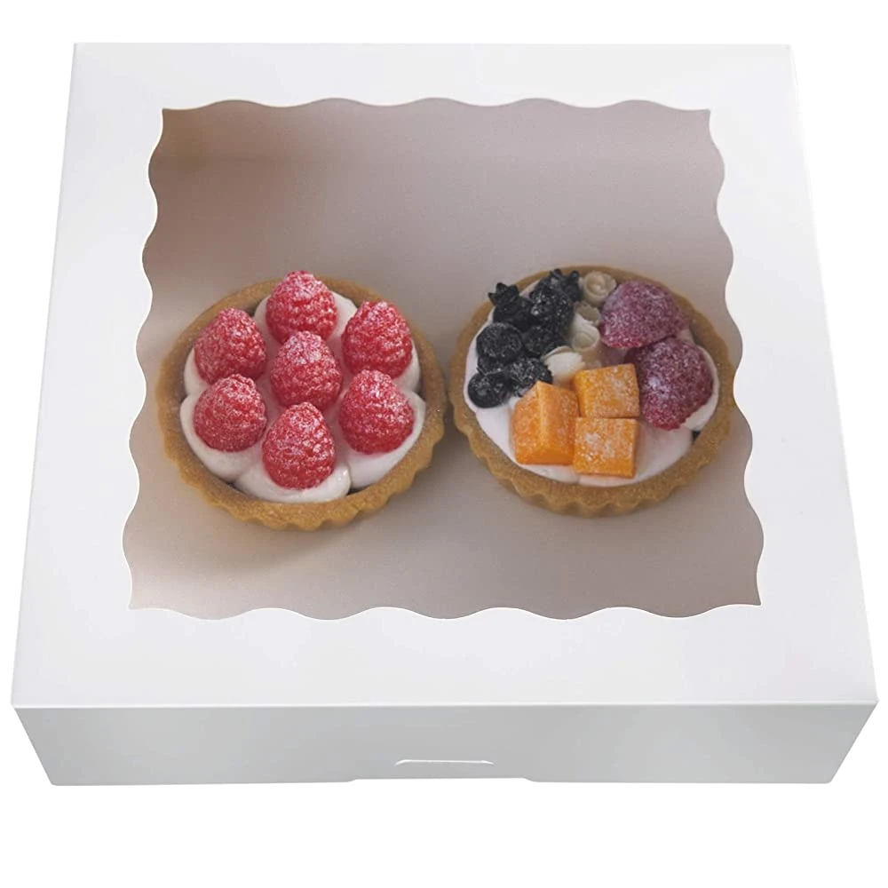 Cupcake Boxes with Inserts and Window Hold 6 Cupcakes Kraft Bakery Cake Boxes Pastry for Cookie