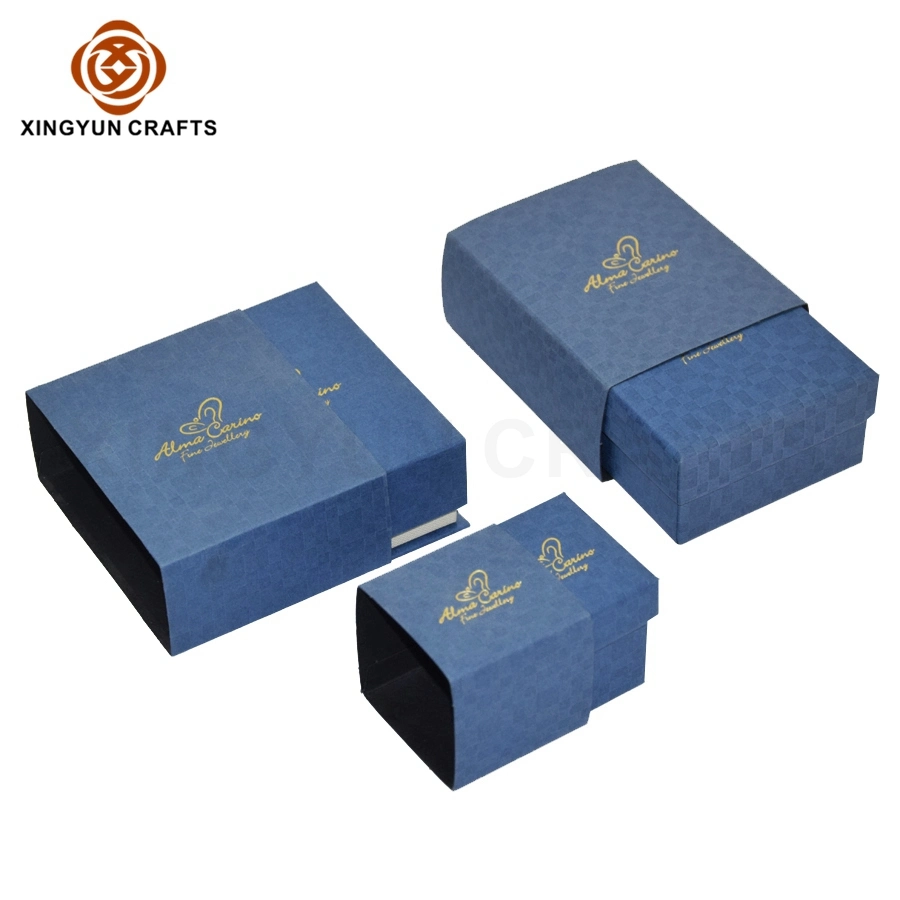 Customized Small Half Set Paper Cardboard Jewelry Box Wholesale Cheap Carton Box