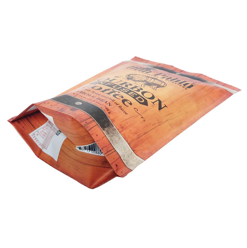 Chinese Ziplock Brown Kraft Craft Paper Standing up Pouches Food Packaging Zipper Bags with Window Kraft Paper Bag