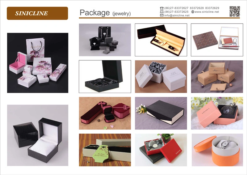 Sinicline Custom Full Set of Packaging Pink Paper Gift Packaging Jewelry Box