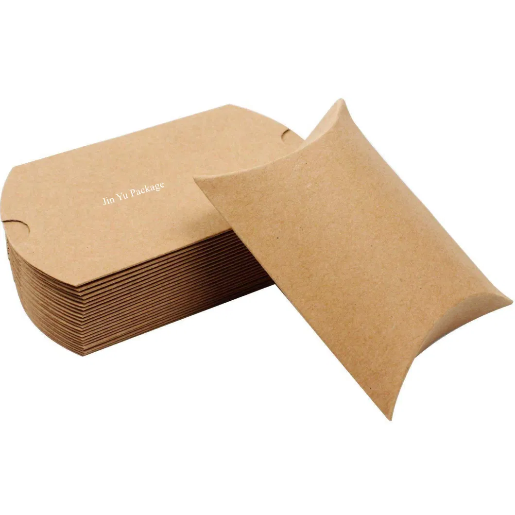 Custom promotion Kraft Paper Gift Pillow Jewelry Packaging Boxes Wholesale