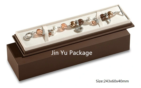 Custom Handmade Brown Color Luxury Leather Paper Jewelry Gift Packing Box