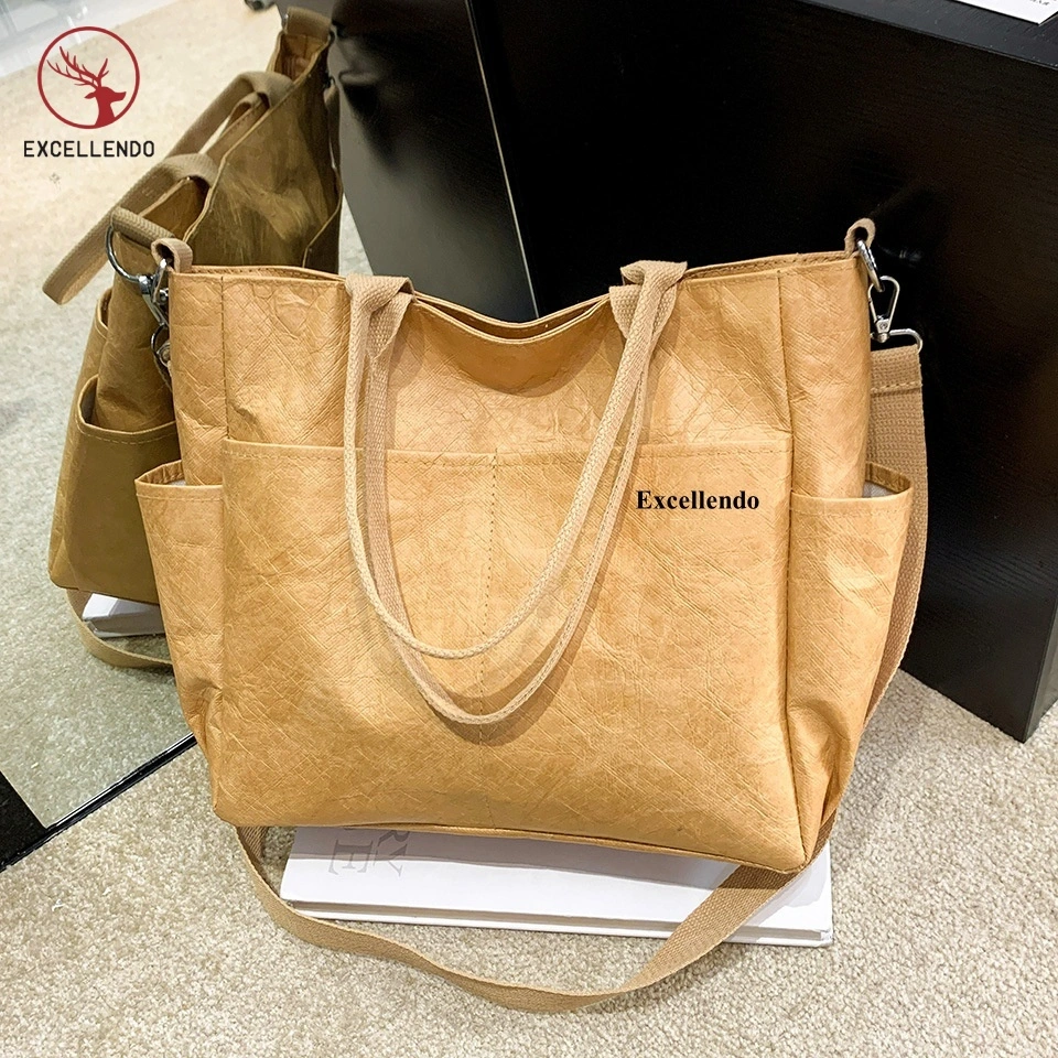 Multifunctional Large Capacity DuPont Paper Tote Bag with Zipper