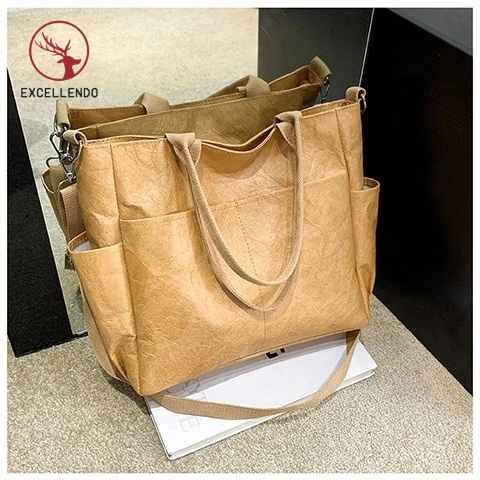 Multifunctional Large Capacity DuPont Paper Tote Bag with Zipper