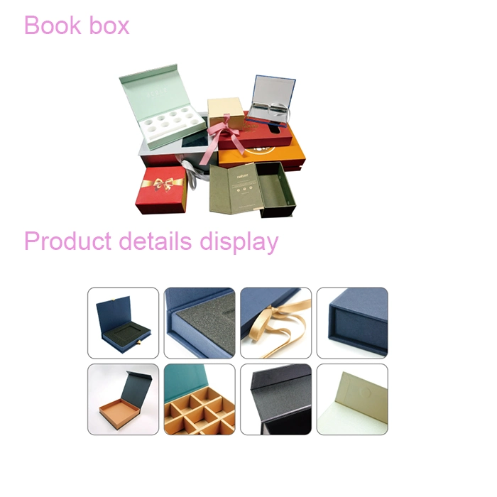 Handmade Rigid Cardboard Foldable Paper Gift Packaging Luxury Box with Ribbon &amp; Magnetic Closure for Storage/Jewelry/Perfume/Wine/Candle/Tea/Shoe/Rose